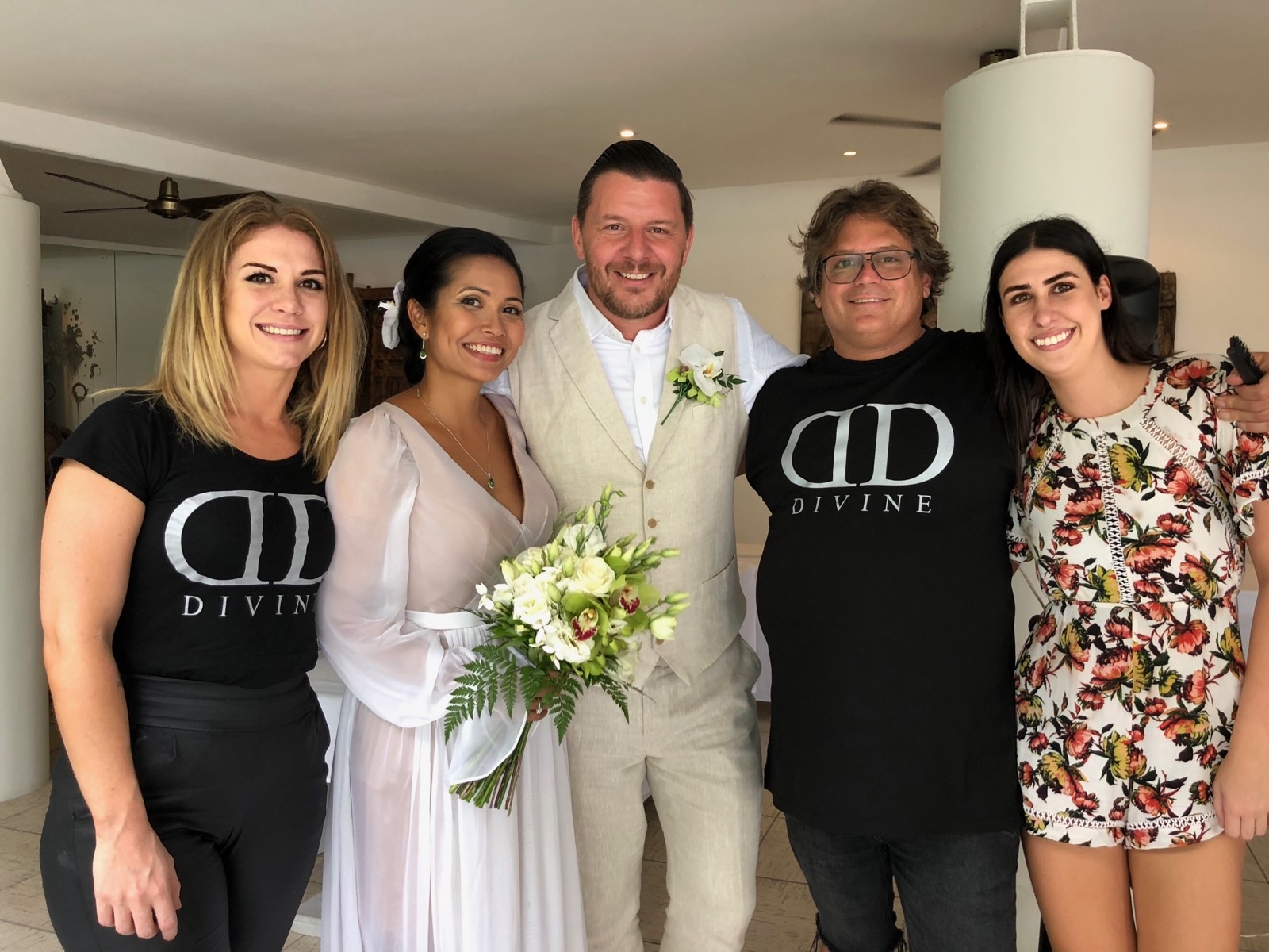 Divine at Manu and Clarissa's wedding from My Kitchen Rules at Mission Beach